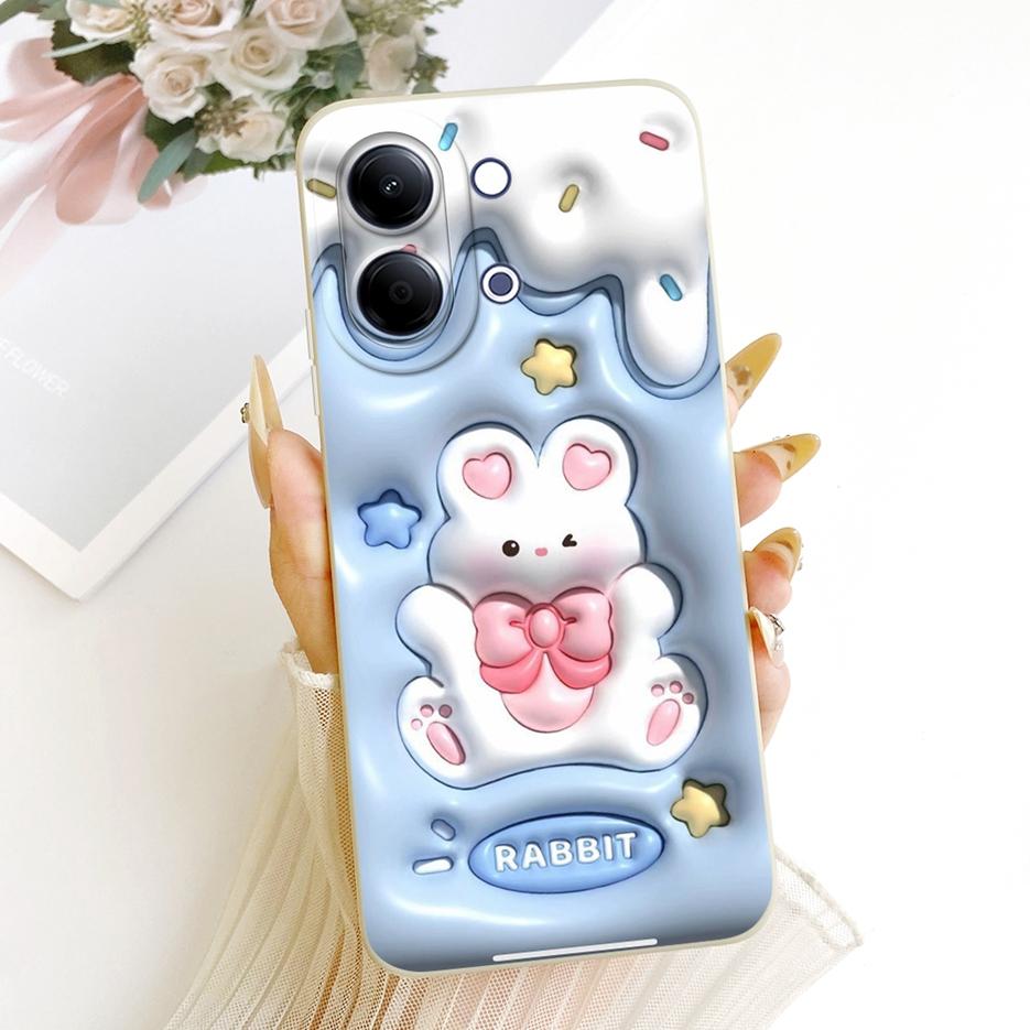 For Vivo Y05 4G Case Cute Dog Panda Cartoon Cover Shockproof Soft TPU Phone Case For Vivo Y11d Y 05 VivoY05 VivoY11d Fundas Bags