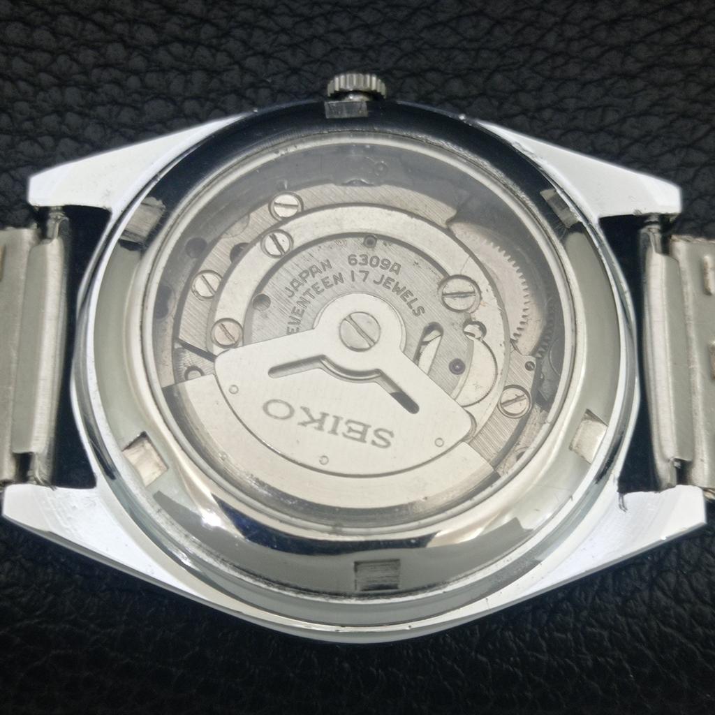 JAPAN VINTAGE REFURBISHED SEIKO 5 AUTOMATIC 6309A MENS BLUE DIAL WATCH A443355-1