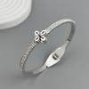 New Four-leaf Clover Zircon Gold-plated Stainless Steel Bracelet 18K, High Quality Waterproof Couple Bracelet, Wife Gift