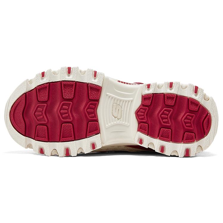 Skechers Synthetic Leather Fashion Versatile Durable Low-Top Casual Shoes Kids sneakers Red 319061L-RDBK