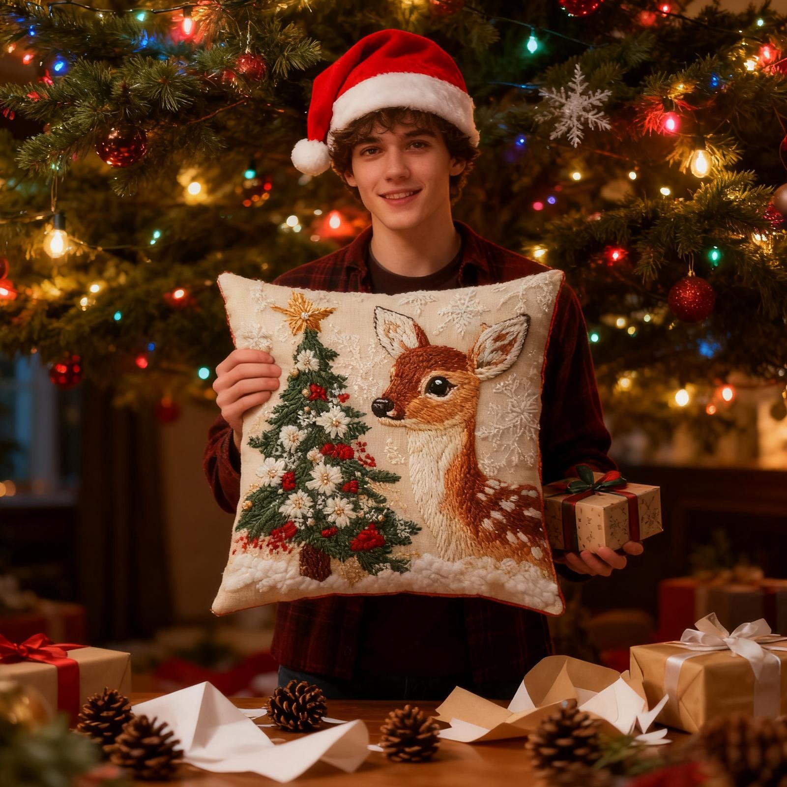 

Fall Pillow Cover Home Decoration Pillowcase Festive Santa Claus Cushion Covers For Living Room Bedroom Chair Den Kid Room Dorm CHINA