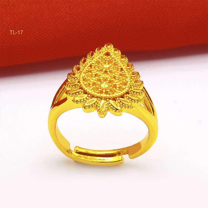 2026 Golden Wheat Spike Ring Non-Fading Ring Size Adjustable Opening Ring