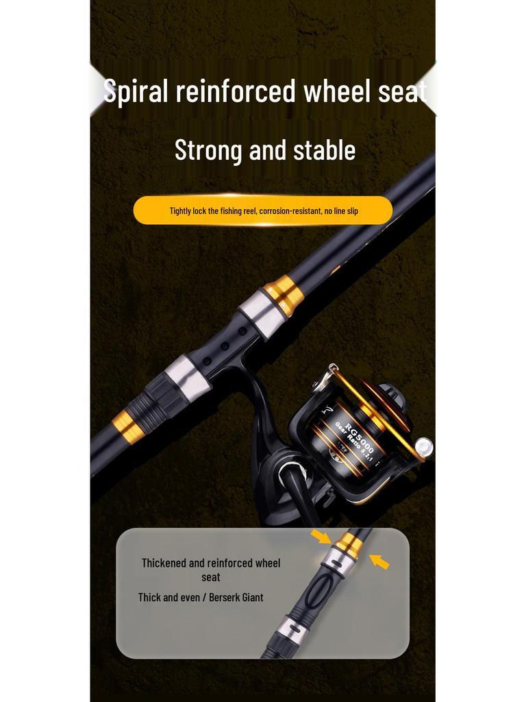 Ultra-Hard Sea Rod Set with Accessories for Long Cast Fishing