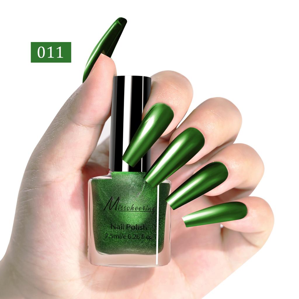 Nail Art Metal Mirror Nail Polish No Baking Quick Drying Effect Long-lasting Nail Art Multi-color Glossy Nail Polish