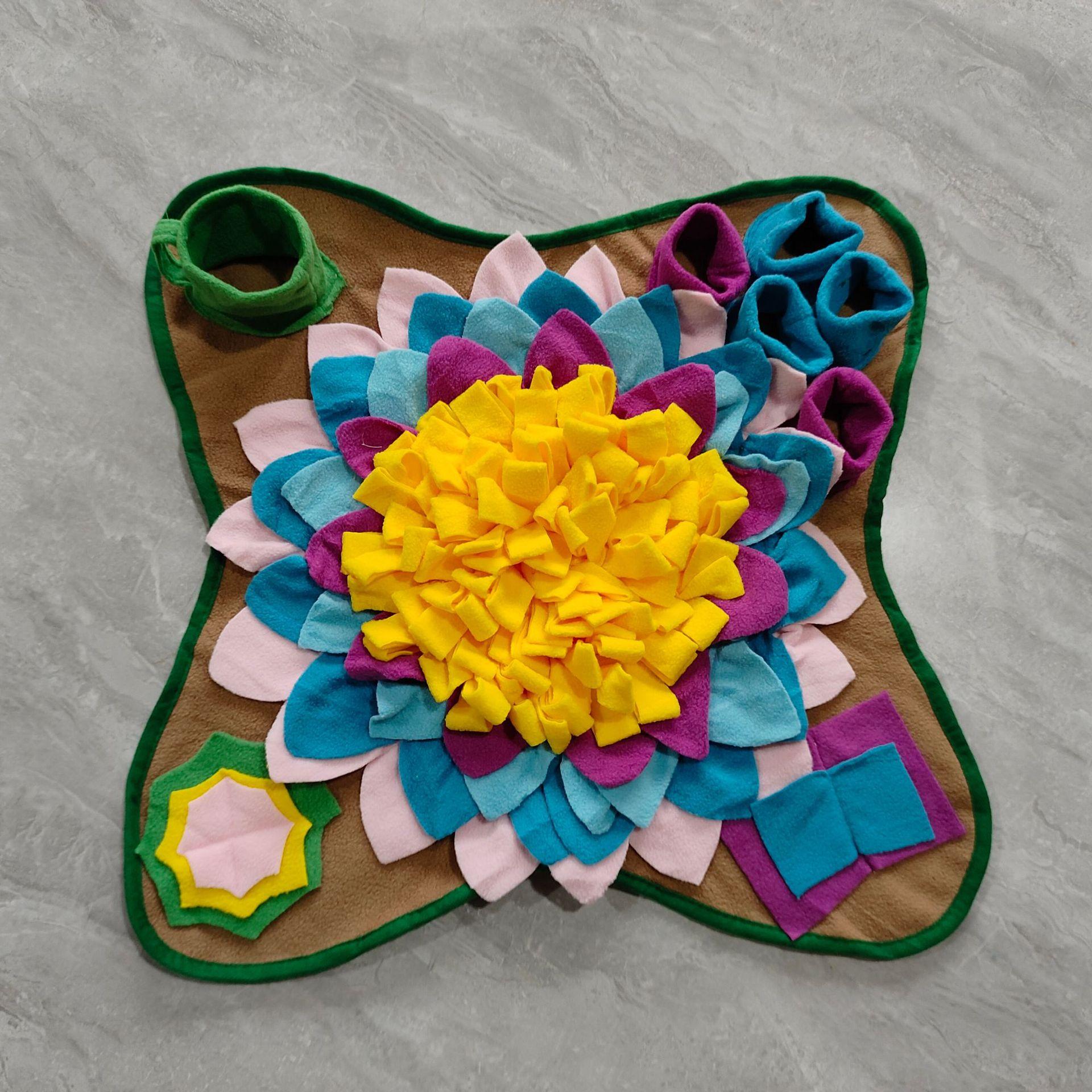 

Pet Sniffing Training Mat Blanket Training Mat Dogs Cats Educational Stress Relief Bite Resistant Slow Food Pets Eco-friendly коричневый