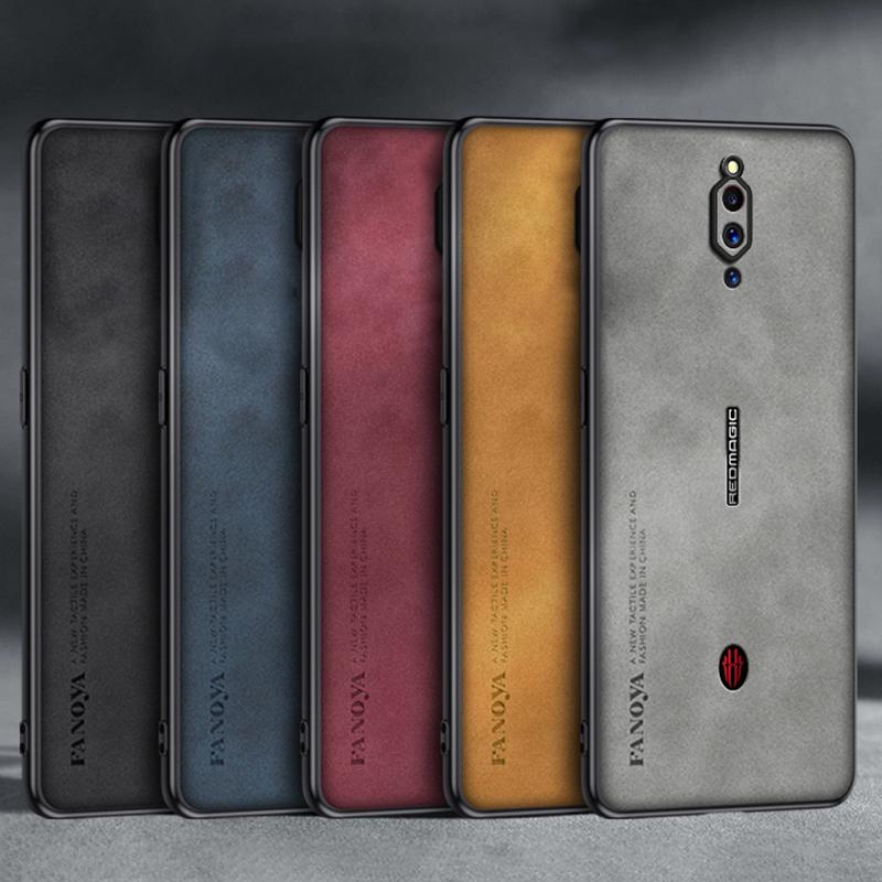 Luxury PU Leather Case For Nubia Red Magic 5G 5S Cover Matte Silicone Shockproof Protection Phone Case For RedMagic 5G 5S Coque