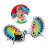 Hiphop Dance Sunglasses With Rivet Studded Frame Exaggerated Sun Protections Eyewear Punk Styles Glasses for Theme Event