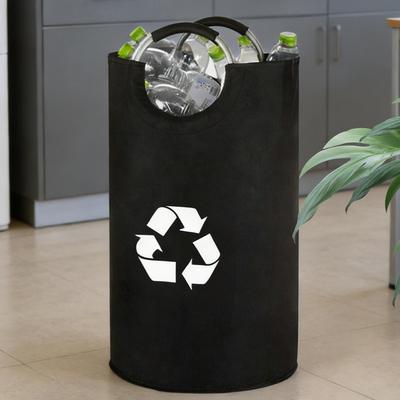 Indoor Recycling Bins For Kitchen 82L Oxford Folding Storage Recycling Garbage Can For Home Dorm Laundry Room Garage Bedroom