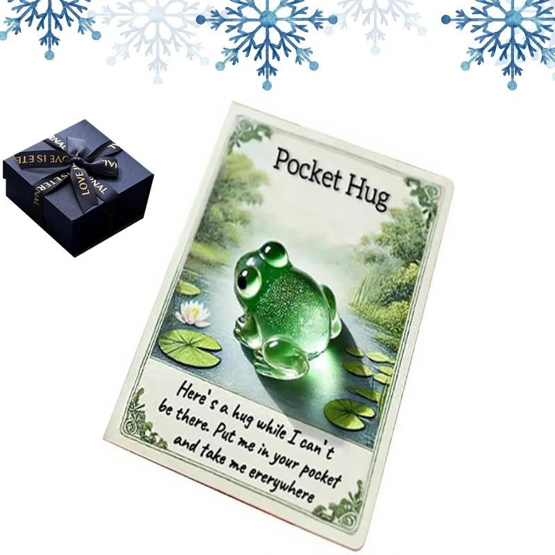 Animal Pocket Hug Gifts, Cute Turtle Encouragement, Resin Animals Token with Mini Pocket Hug Greeting Cards, Encouragement Greeting Card Gifts