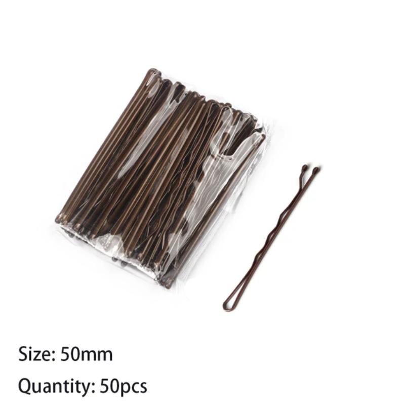 50PCS U Shaped Alloy Hairpins Waved Hair Clips Metal Black Bobby Pins Barrettes Bridal Hairstyle Tools Hairpin  Gifts