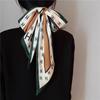 Fashion Print Hair Ribbon Scarf Women Neck Tie Bag Scarfs Satin Silk Skinny Headscarves Ladies Foulard Floral Bands  New