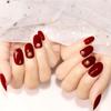 24 peças de adesivos para unhas vermelhas, unhas postiças, bordô, nail art, unhas rápidas