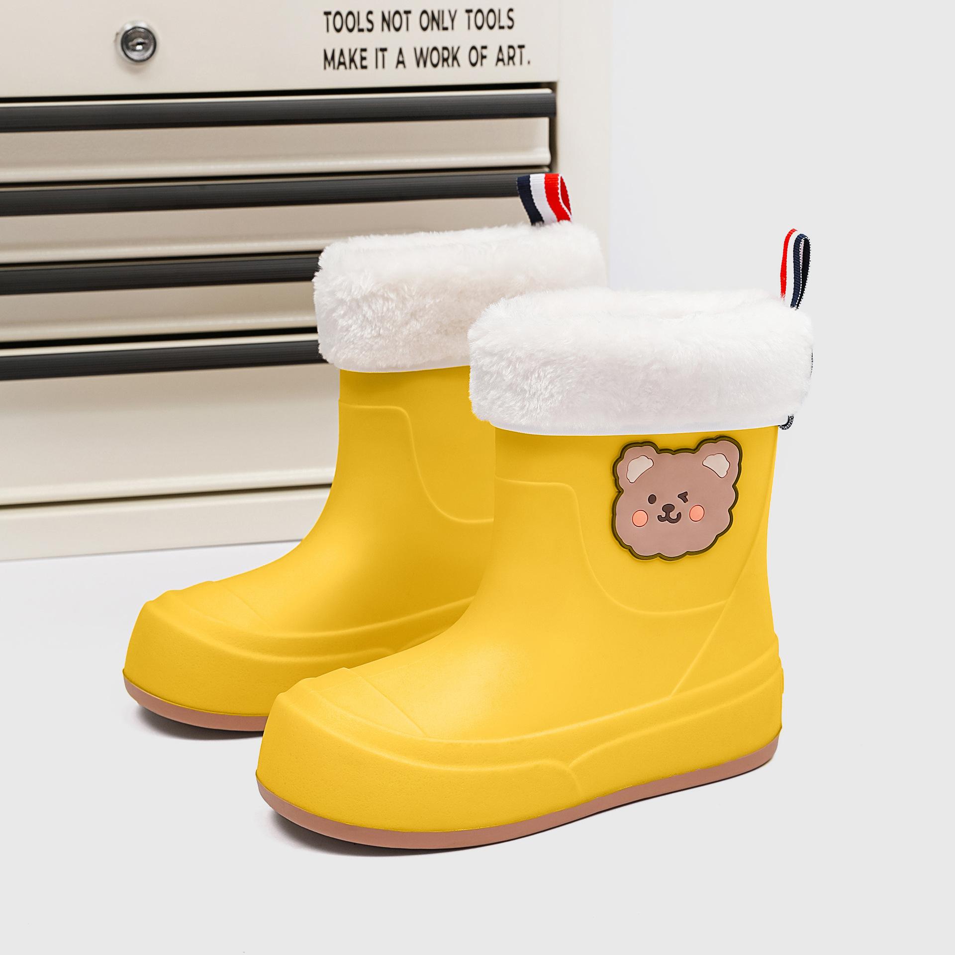 

Женские модные милые короткие хлопковые теплые и нескользящие резиновые сапоги 40