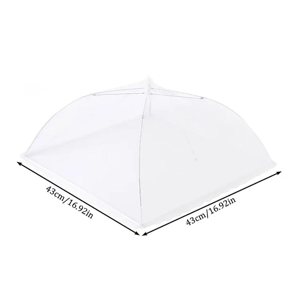 

1 шт. Чехол для обеденного стола, чехол для овощей, складной чехол для домашнего стола, новый, пыле- и мухонепроницаемый, кухонные принадлежности многоразового использования белый