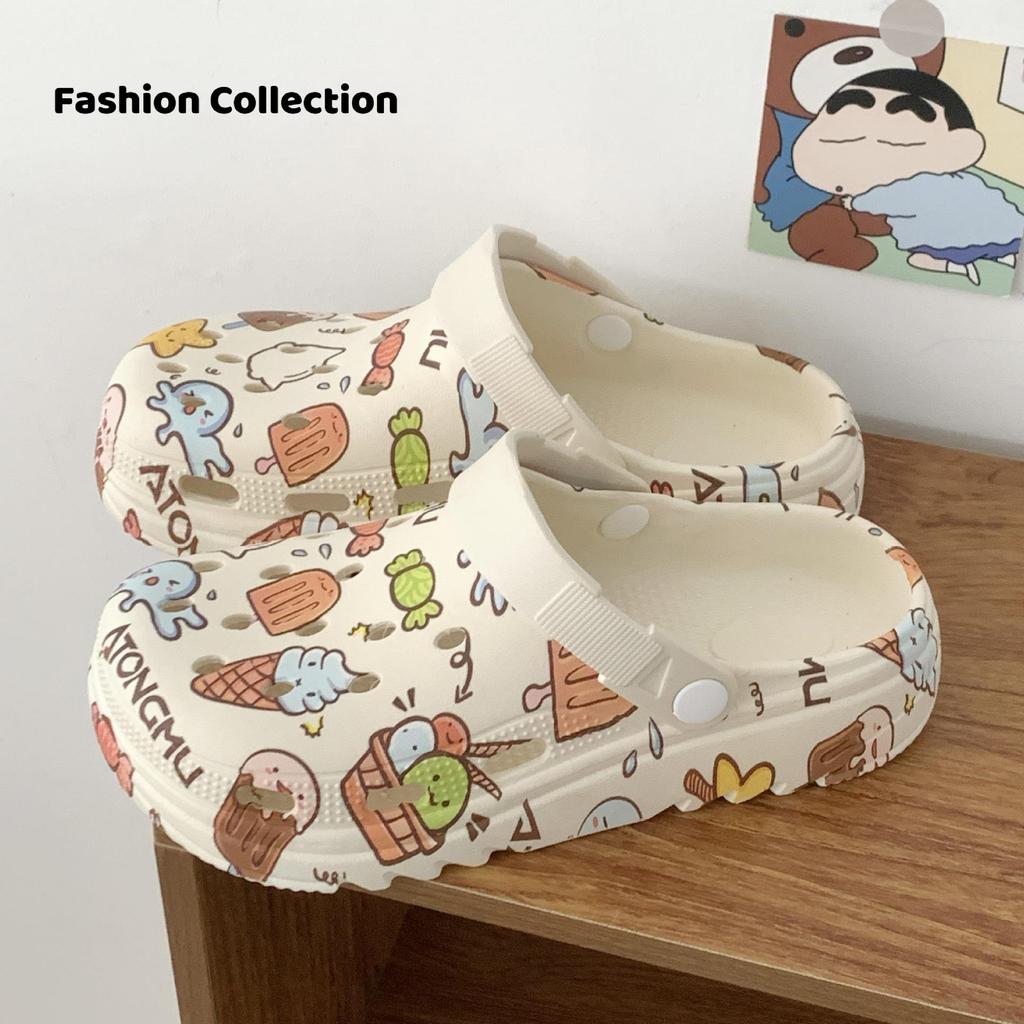 2025 Women's High Heel Summer Sandals: Closed Toe, Thick Soles, Cute Style for Outdoor & Home Wear