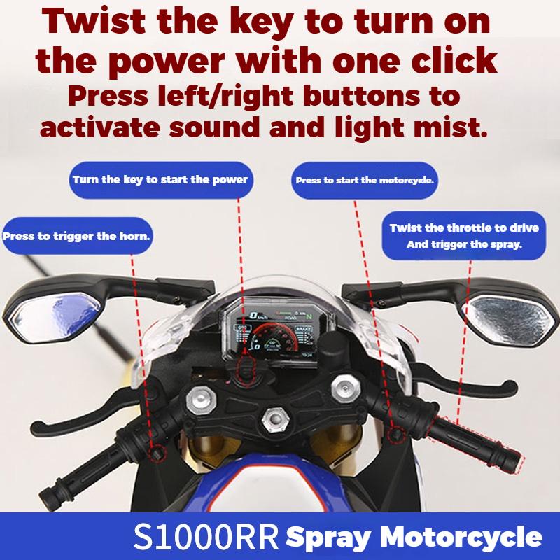 Spray 1/6 BMW S1000RR Alloy Metal Diecast Motorcycle Car Model Toys Boy Children's Toy Perfect Birthday Gift for Holiday Collect