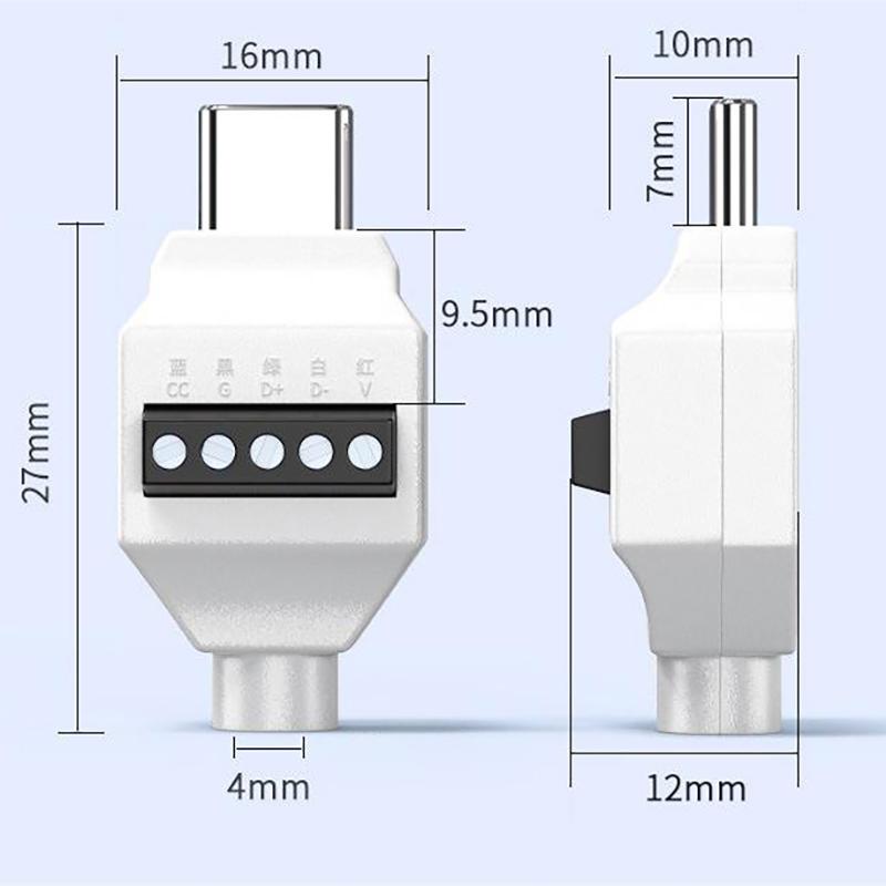 Type C Solderless Small Plug Usb C Data Cable Connector Usb Soldering Free Connector For Mobile Phone Fast Charging Cable Repair
