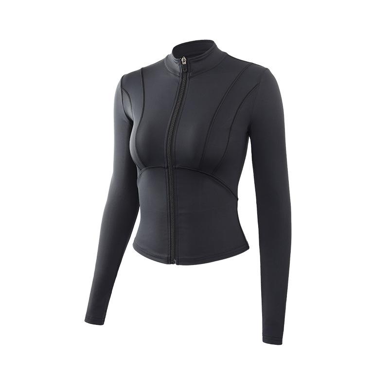 

Новая осенне-зимняя одежда для йоги для женщин, прилегающая и стройнящая, спортивная куртка для бега, фитнес-топ с длинным рукавом XL