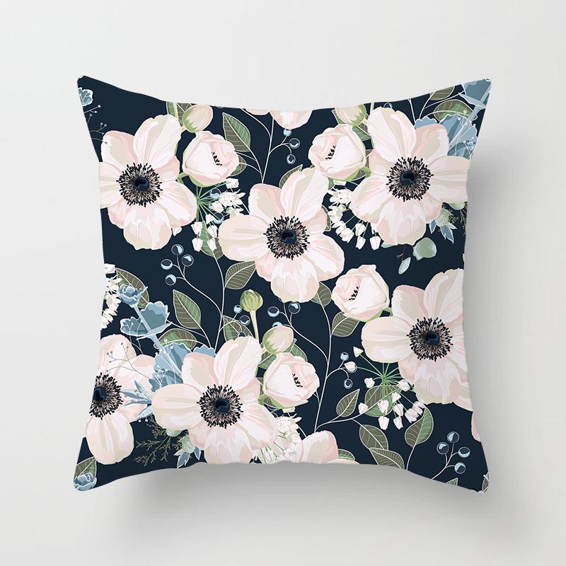 Colorful Rose Print Pattern Cushion Cover Home Living Room Sofa Bedroom Decoration Square Pillow Pillow Cover