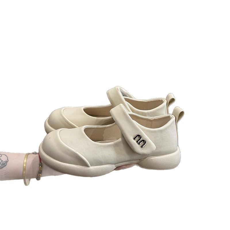 Mary Jane shoes women's new autumn sandals platform small leather shoes Velcro not tired feet women's shoes soft sole comfortable