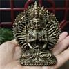 Bronzová barva Tisícruký Guan Yin Buddha Socha Ornamenty Pryskyřice Čínská Kwan Yin Buddha Socha Figurky Domácí dekorace