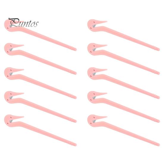 

10 шт. крючок для выдергивания волос, инструмент для удаления резинок для волос, портативный резак для аксессуаров для волос розовый