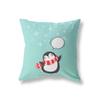 Christmas Theme Snowman Reindeer Print Pattern Cushion Cover Home Living Room Sofa Decoration Square Pillow Pillow Cover
