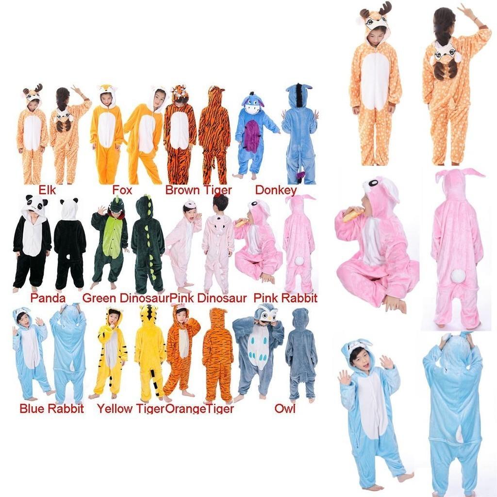 Stylish Animal Flannel Onesie Pajamas For Kids Soft Sleepwear Perfect For Home Lounging