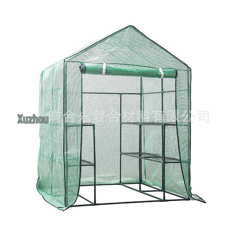 Complete Greenhouse Cover Set: Green Mesh & Transparent PVC Covers for Garden Accessories