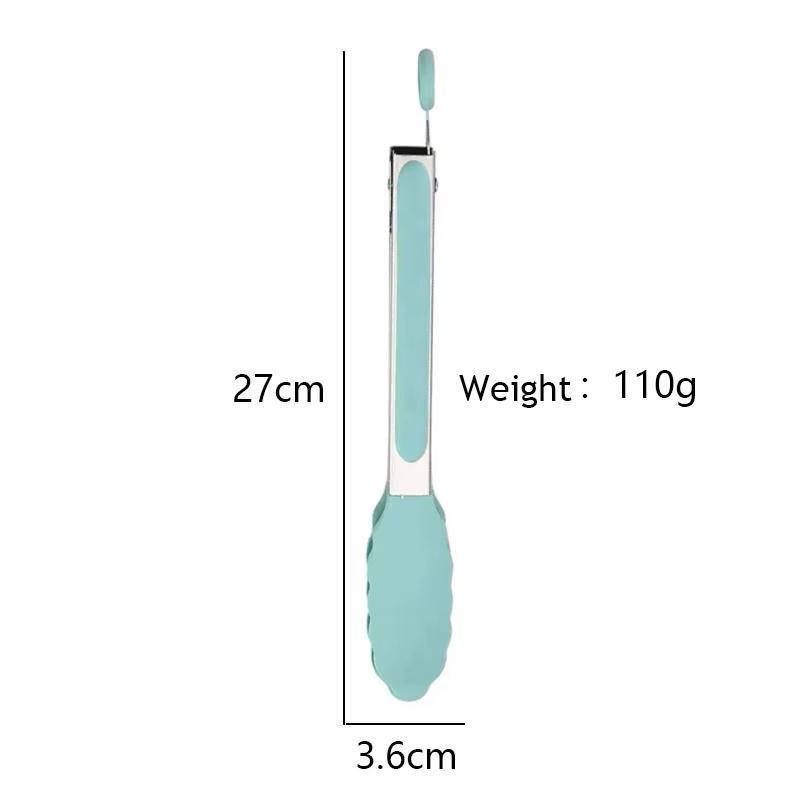 

Силиконовые кухонные щипцы для еды, щипцы для гриля барбекю, кухонные щипцы для приготовления пищи, салата, хлеба, сервировочные щипцы, антипригарные, зажим для барбекю, зажим, также из нержавеющей стали синий