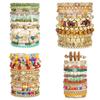 Geometric Multilayer Hand Chain With Crystal And Pearllike Beads For Fashion Enthusiasts