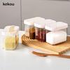 Adjustable Kitchen Seasoning Box Set with Dual-Opening Compartments