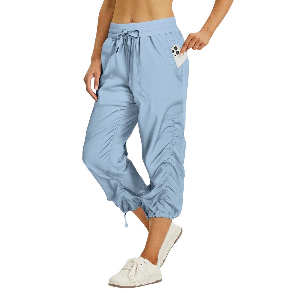 Women's Pleated Cargo Hiking Pants With Pockets