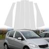 6pcs/set Silvery Car Pillar Post Exterior Decoration Pillar Protective Film Accessories Fit For Mercedes Benz A Class W169 5-Door Hatchback 2005-2012