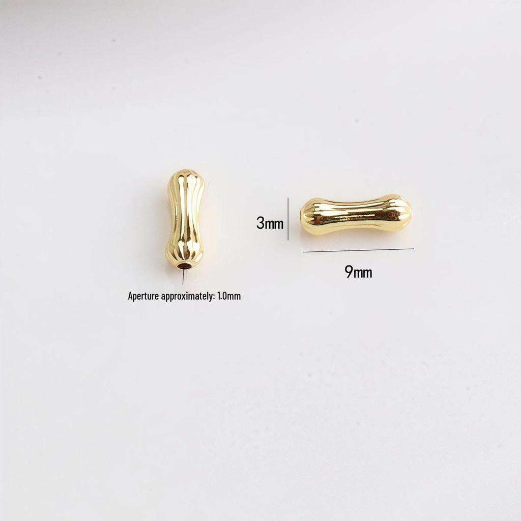 14K Gold Plated Waist Bone Spacer Beads with Pumpkin Pattern for DIY Jewelry and Bracelets.