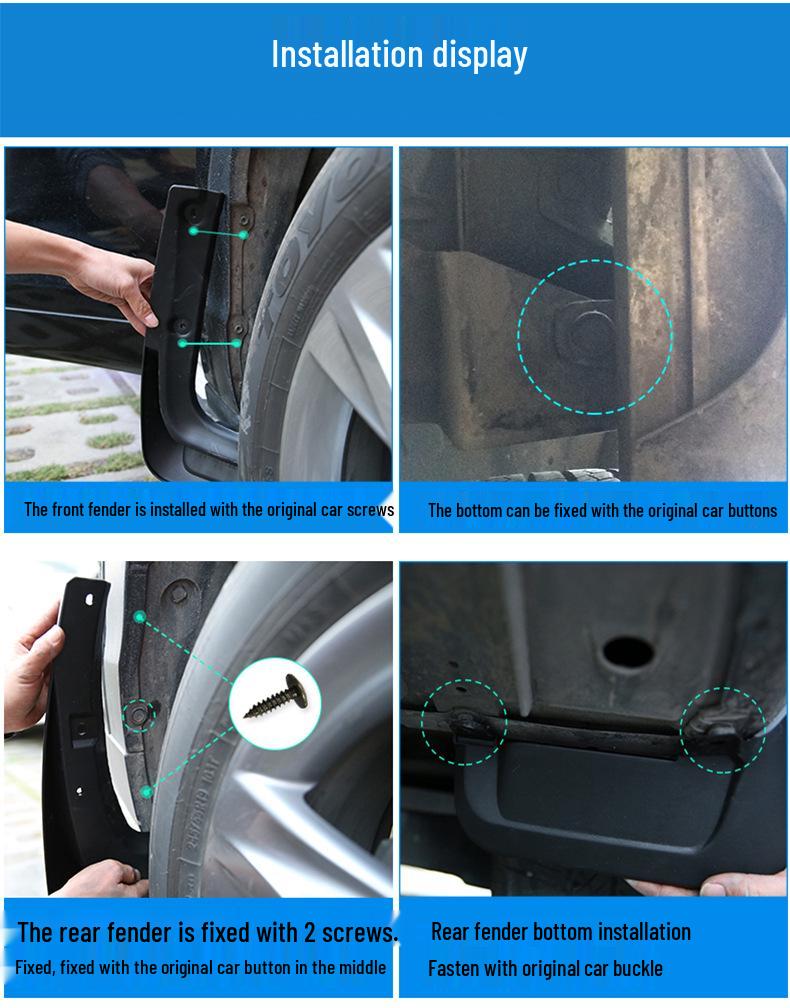 Compatible Mud Flap Tire Accessories for 2005-2010 BMW 5 Series E60/F10 Fender