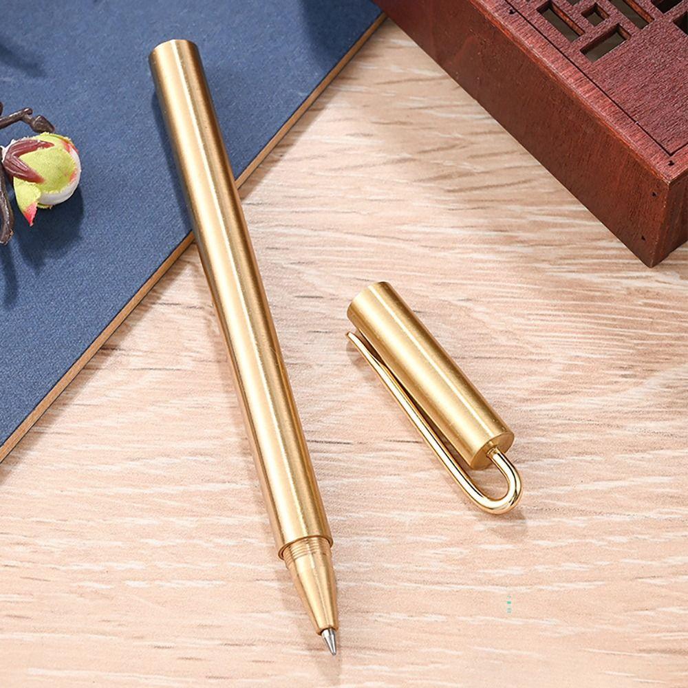 Business Ballpoint Pen Brass Gel Pen Creative Fountain Pen  Students Gift