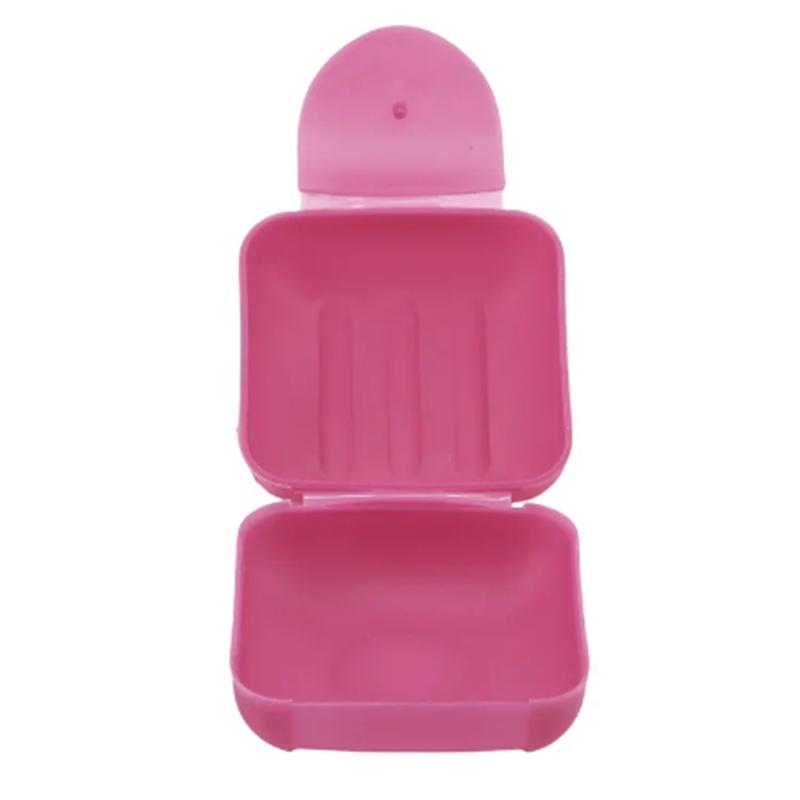 S/L Sizes Portable Travel Soap Box Container Bathroom Acc Home Plastic Soap-Boxes with Cover Candy Color Soaps Soap Holder