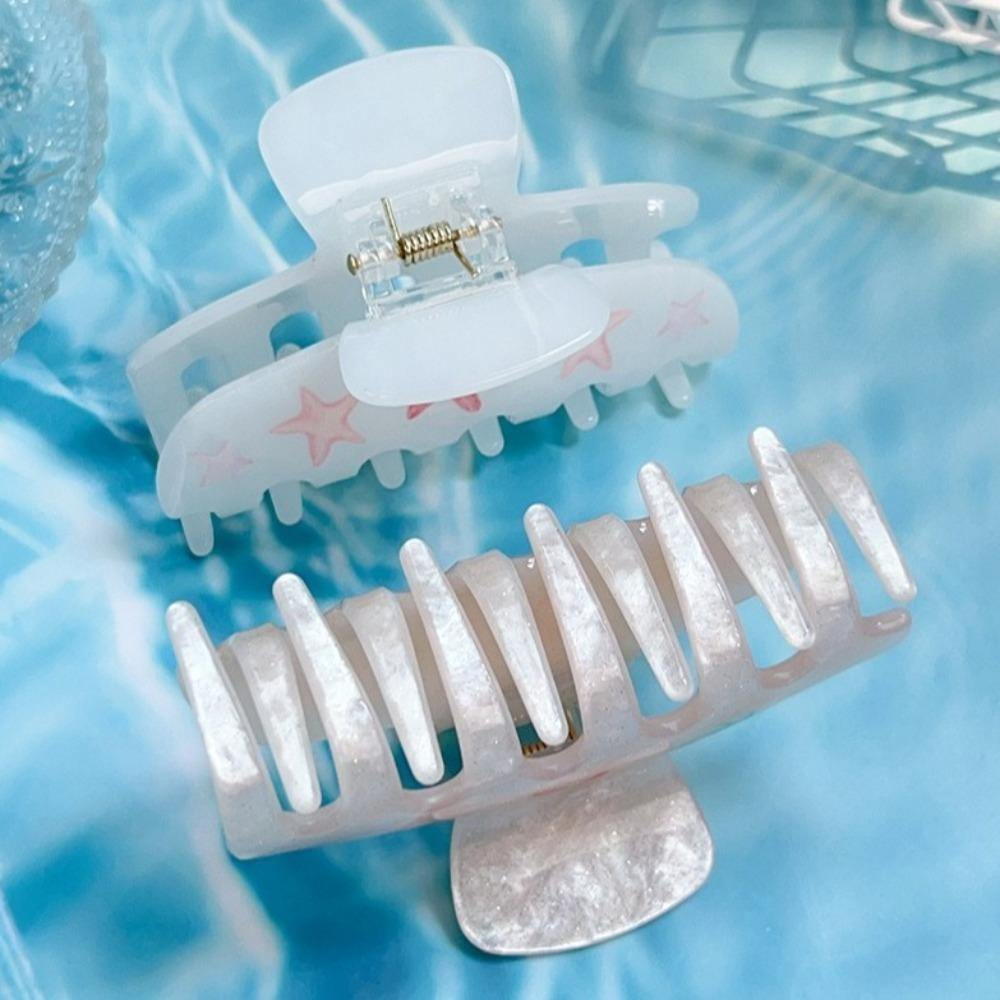 Ocean Starfish Hair Claw Acetate Sea Star Grab Clip Creative Acetic Acid Hair Clip Girls