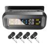 Tire Pressure Monitoring System with 4 Sensors USB/Solar TPMS Tire Pressure Monitor System for Car SUV Sedan
