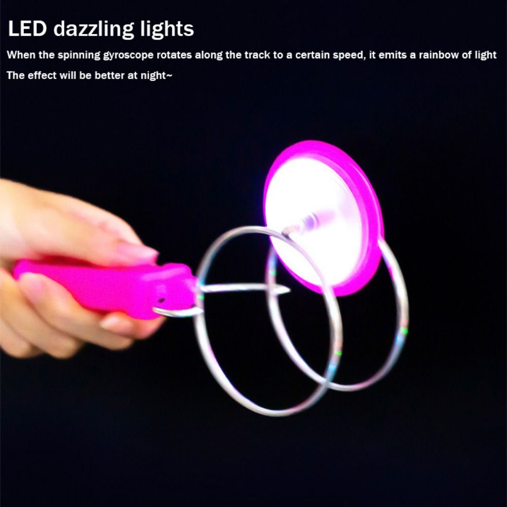 Plastic Magnetic Orbital Gyroscope Magnetic Adsorption Auto Glows Rotating Gyro Party Favors