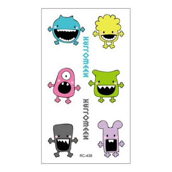 Ruikalong Scary Halloween Waterproof Tattoo Stickers - Scorpion & Spider Designs