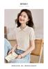 Simple Summer Clothes Polo Collar Sports Style High-quality Women's T-shirt Top Women's Short Sleeved Women's Knitted Sweater