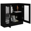 VidaXL Black Display Cabinet 82.5x30.5x80 Cm Engineered Wood 802742