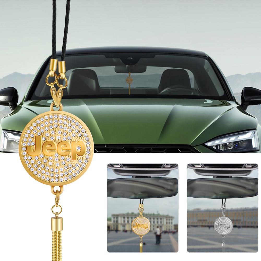 Car Diamond Styling Ornaments Auto Rearview Mirror Pendant For JEEP JPB Renegade Patriot Wrangler Cherokee Compass GrandCherokee