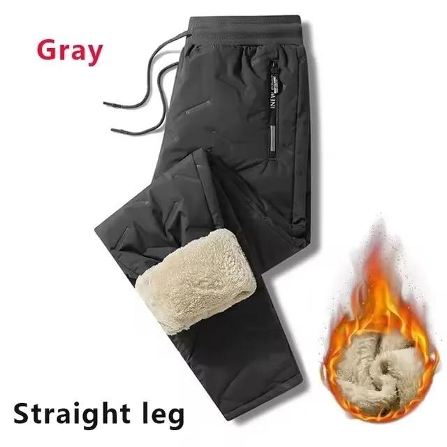 Men Plush Thick Winter Sweatwear Fleece Sweatpant Lambswool Thermal Trousers Casual Pants Windproof Warm Cotton Pants