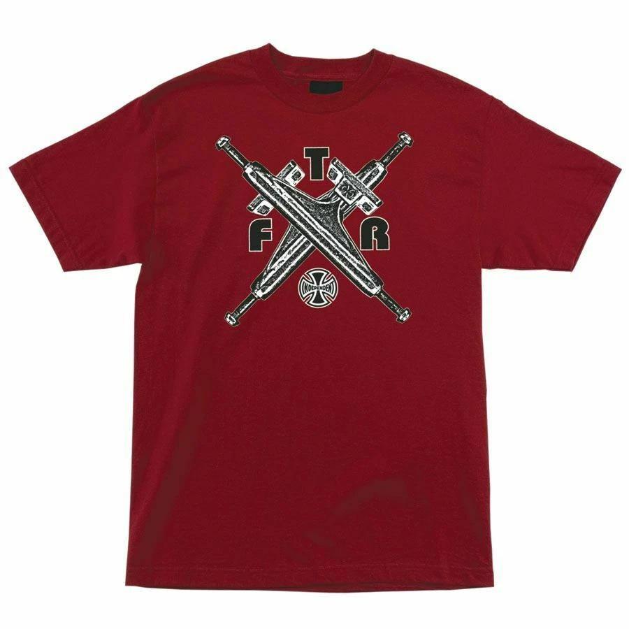 Independent Trucks FTR TRUCK CROSS Skateboard T Shirt RED XL