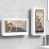 Baderom Vanntett Telefonholder Hjem Vegg Telefon Veske Stand Box Selvklebende Touch Screen Telefon Brakett Dusj Forsegling Oppbevaring