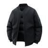 Thickened Cotton Jacket for Men's Winter Baseball Collar Solid Color Loose Cotton Jacket Couple's Warm Cotton Jacket