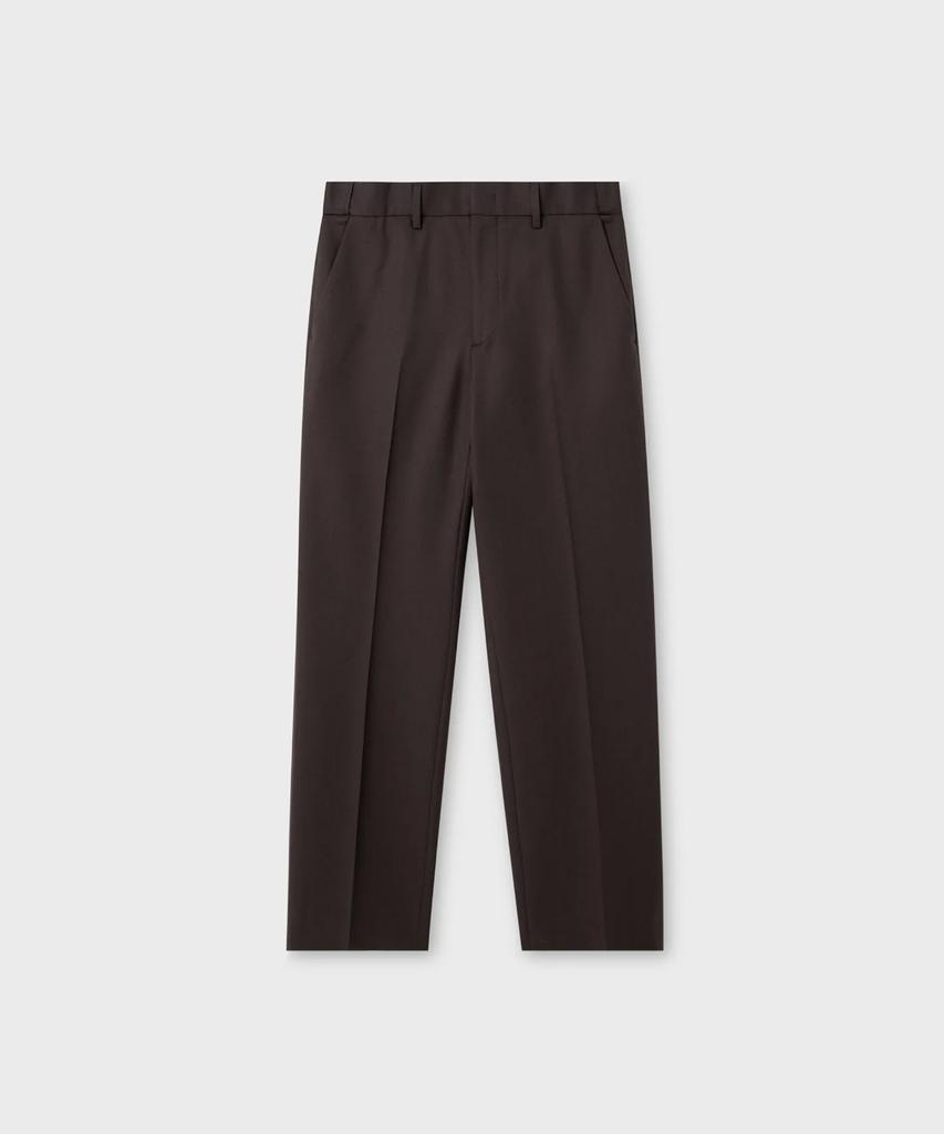NONBLANK Semi-Wide Fit Slacks_Dark Brown